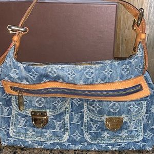 Louis Vuitton Vintage denim baggy PM shoulder bag